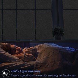 Total Blackout Window Privacy Film,Window Blackout Film Privacy Heat Control Sun Blocking,Static Cling Windows Film Black Out Window Cover,Removable House Window Tint