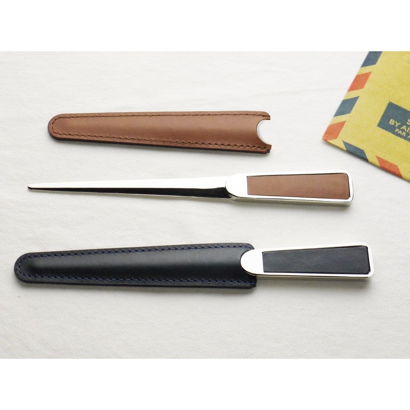 Slip-on Letter Opener with Case Wine Rio Leather IOL-2403