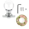 Kobelle Dummy Round Ball Crystal Door Knobs Polished Chrome Round