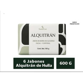 Jabón Natural Alquitrán Hulla 6 Pz De 100g C/u (psoriasis)