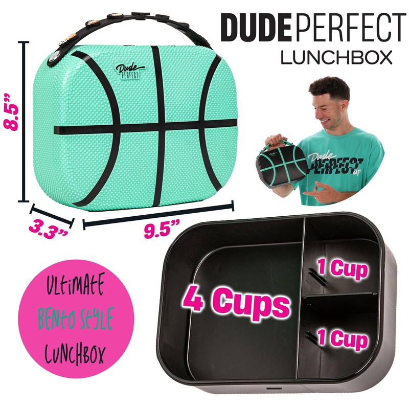 Dude Perfect Lunch Box with Rare Charms | Bento Box