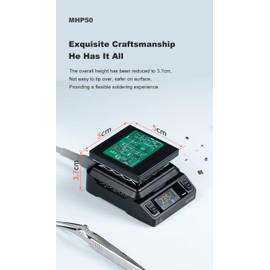 MINIWARE MHP50 Hot Plate Preheater (Brass with Nano Ceremic Coating) 150 W 50 x 50 mm Heating Mini Smart Constant Temperature Hot 100-350°C Soldering Station Tool