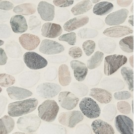 MSI Puebla Greige Marble Pebble Tile for Kitchen Backsplash, Wall Tile for Bathroom, Shower Wall Tile, Mesh Mounted Mosaic Tile, Multicolor