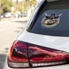 Cavalry Military US Army Tank Sword Hat War Vinyl Sticker Decal - Patriotic Car Bumper & Window Emblem Laptop Bumper Skateboard Luggage Sticker for Truck Hardhat Stickers for Men 4.5" sp85