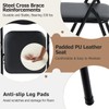 FurnitureR Folding Table Set for 2 Person, 3-Piece Foldable Square