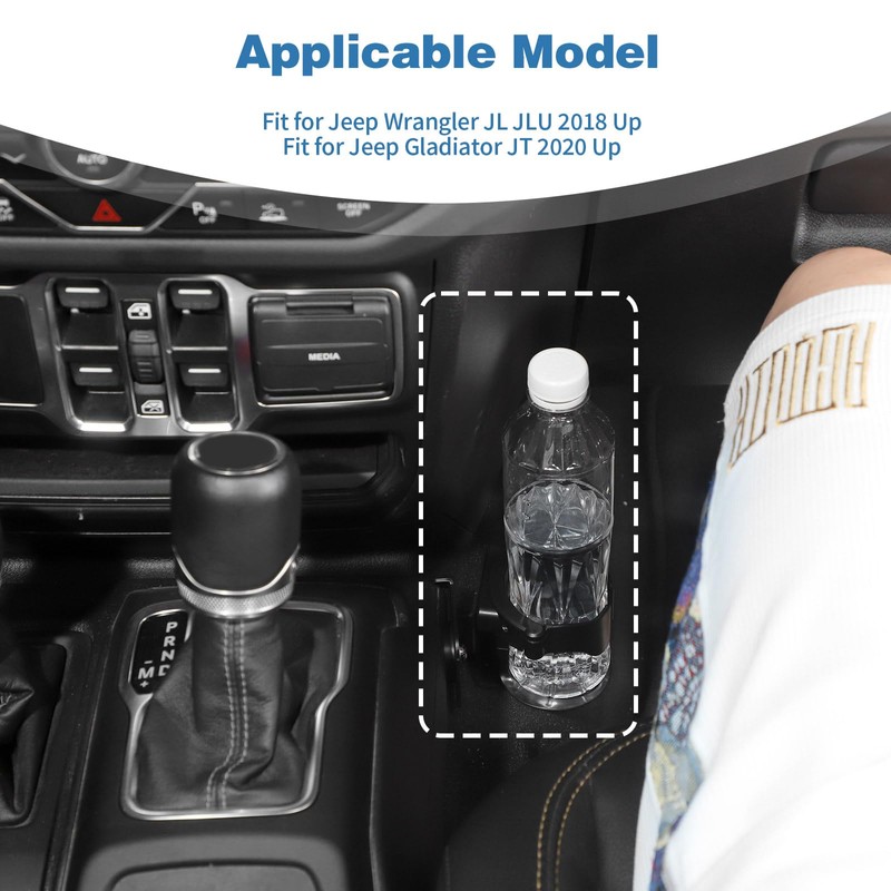 PDKLIN - Soporte de vaso lateral derecho para Jeep Wrangler