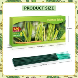 Scentorini Incense Sticks Set, Citronella, Lavender, Vanilla, Amber Musk, Rainforest, Coconut Shine, Opium 120 Sticks