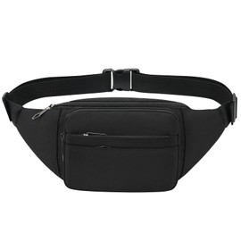 Bumbags for Ladies Women Men Fashion Bum Bag with 6 Zipper Pockets Large Capacity Waist Bumbag Fanny Pack for Travel Outdoor Sports Daily Use Daypack