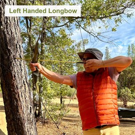 Black Hunter Takedown Recurve Bow, 60" Left Handed with Ergonomic Design for Outdoor Training Practice (50 lb, Left Hand)