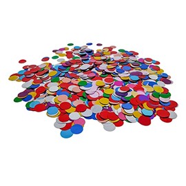 Rainbow Foil Confetti, Colorful Round Dots Foil Glitter Table Confetti, Sparkling for Birthday Wedding Party Decoration (1.5 cm, 1.76 OZ)