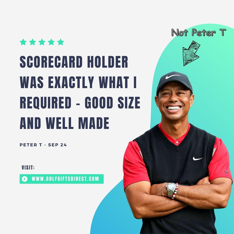 Golf Guy Gifts Golf Scorecard Holder (10 Fun Options) Add