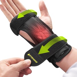 LETSHAKE Wrist Brace Night Support, Carpal Tunnel Wrist Brace with Metal Splint Stabilizer and 2 Adjustable Straps for Arthritis,Tendonitis,Sprain,Comfortable Hand Brace for Men Women Right& Left