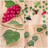 Quancru 4 Bunches Artificial Grape with 3 Pcs Fake Grapes