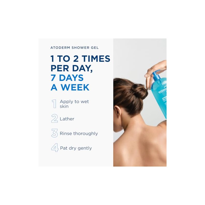 Bioderma Atoderm Moisturizing Shower Gel Body Wash For Normal To