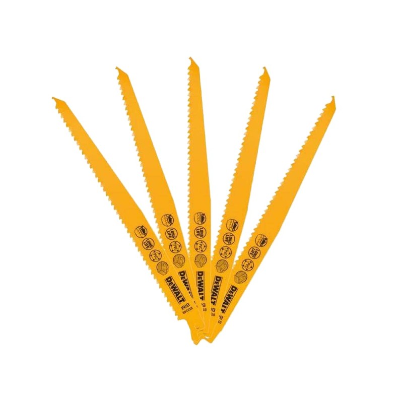DeWalt DT2349QZ 228mm Reciprocating Blade Fast Cuts Wood with Nails