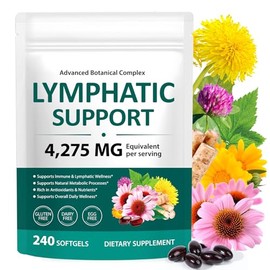 Lymphatic Support Supplement with 21 Botanical Extracts – 240 PCS High Strength Herbal Formula for Lymphatic Drainage, Circulation & Daily Cleansing Support – Vegan Capsules