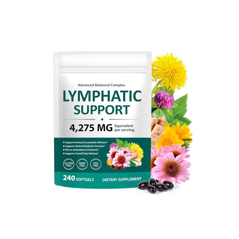 Lymphatic Support Supplement with 21 Botanical Extracts – 240 PCS