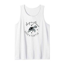 Skip a Straw save a Turtle - Save the Turtles Womens Tank Top