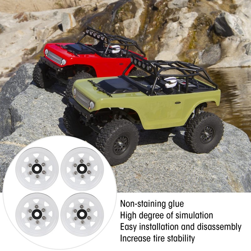 4pcs 1.55" RC Wheel Rim Hub Axial AX90069 Crawler Universal