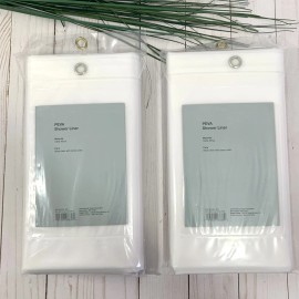 Made by Design 2-Pack PEVA Shower Liner Medium Weight 71"x71" Frosted w Grommets