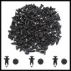Hihaha 100pcs 7mm Hole Black Car Plastic Rivets Fastener Retainer
