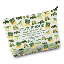 VAMSII Chi Eta Nursing Sorority belongings Gift Nurses Green and Yellow Makeup Bag Sorority Gift (Nursing Sorority Bag)