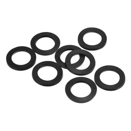 TOP-VIGOR 8Pcs Rubber Flat Washers, 30mm OD 20mm ID 2.5mm Thickness Heavy Duty Black Rubber Grommet Vibration Damping Pads Sealing Gasket Washers for Faucet Pipe Water Hose Fastener Bolt