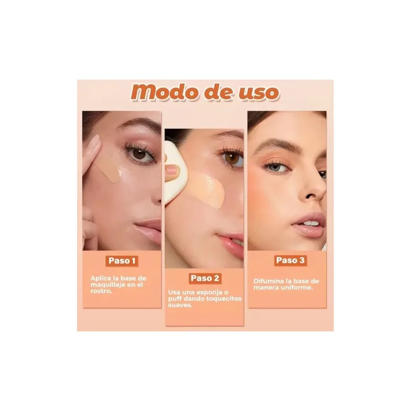 Base De Maquillaje Hidratante + Esponja Ultramo Full Cover