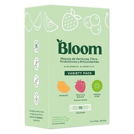 Bloom Nutrition Super Greens Polvo Jugo Verde Suplemento Probióticos Prebióticos Fibra Enzimas Digestivas Superfoods Antioxidantes Azúcar Añadida