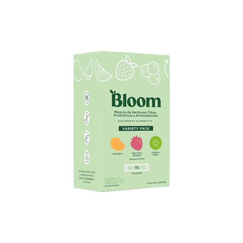 Bloom Nutrition Super Greens Polvo Jugo Verde Suplemento Probióticos Prebióticos