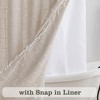 Extra Long Shower Curtains with Snap-in Liner, No Hooks Needed,