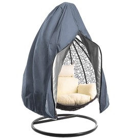 Emwel 190x115cm Hanging Chair Cover - Egg Swing Chair Cover, Outdoor Waterproof Windproof Durable Heavy Duty Garden Furniture Protector