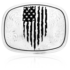 Montana Silversmiths American Made Strength American Flag Western Belt Buckle