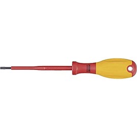HAZET 810VDE-25 Slot Profile Screwdriver for Electricians with Protective Insulation and Burnished Tips - Multi-Colour