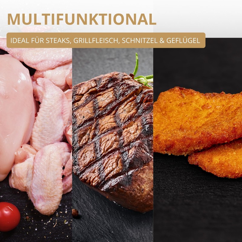 Westmark Robusto Black Edition Meat Tenderiser - Double-Sided Cutlet Tenderiser