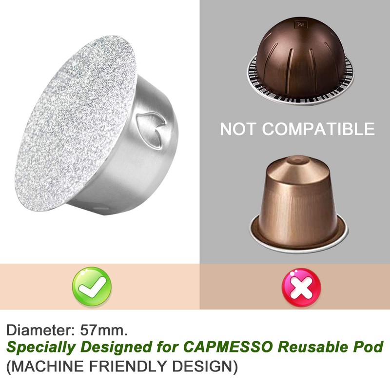 CAPMESSO Reusable Vertuoline Pod Foil Lids, for CAPMESSO Vertuline Capsules
