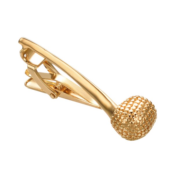 Asienice Men's 18K Gold Plated Pipe Tie Clip - Unique