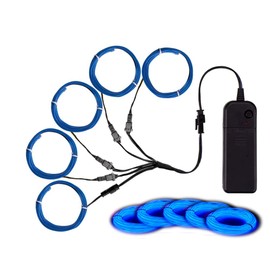 EL Wire Pink, Noise Reduction Neon Lights Wire 5 in 1 Meter, Electroluminescent Wire for Halloween, Christmas Party, DIY Decoration (Pink)…