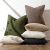 ANRODUO Pack of 2 Textured Boucle Throw Pillow Covers Soft