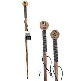 SE 55-Inch Bigfoot Stamped Hard Pine Hiking, Walking, Trekking Stick with Metal Reinforced Rubber Tip (WS637-55RH-SP)