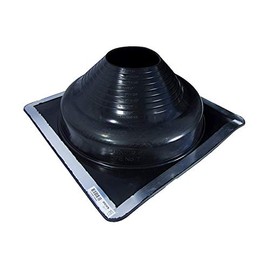 Dektite Premium #7 Black EPDM Metal Roof Pipe Flashing, Square Base, Pipe OD 6" to 12"