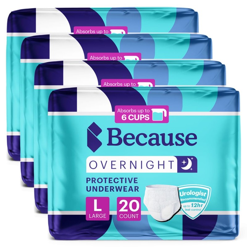 Because Overnight Absorbency Pull Ups - Adult Disposable Incontinence Underwear,