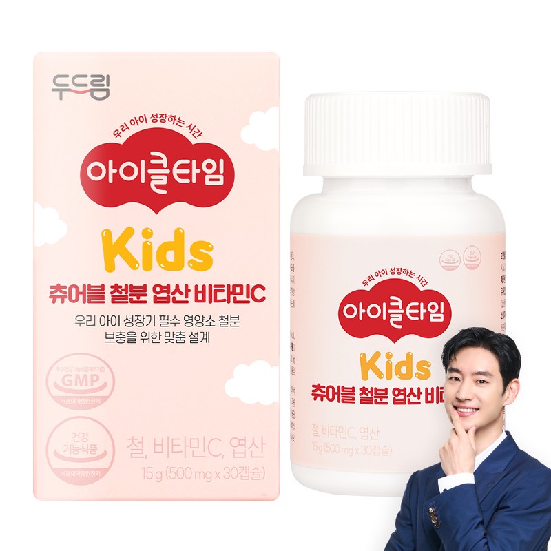 아이클타임 두드림 츄어블 철분 엽산 비타민C 15g, 30정, 1개 I-Cle