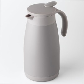 Atlas ATP-1100GY Thermal Insulated Pot, Thermos Flask, Tabletop Pot, 3.3 fl oz (1 L), 33.8 fl oz (1 L), 33.8 fl oz (1000 ml) Vacuum Insulated Double Layer Construction, Lightweight, Slim, Stainless