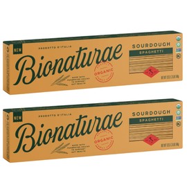 Bionaturae Spaghetti Pasta Noodles - Sourdough Pasta, Kosher Certified, High Protein, Non-GMO Verified, USDA Certified, Spaghetti Pasta Organic, Crafted in Italy - 12 Oz (Pack of 2)
