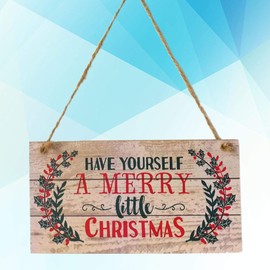 SUPVOX Weihnachten Tür hängende Dekorationen Holztür Wand hängen Zeichen mit Frohe Weihnachten 20 x 10 x 0,5 cm