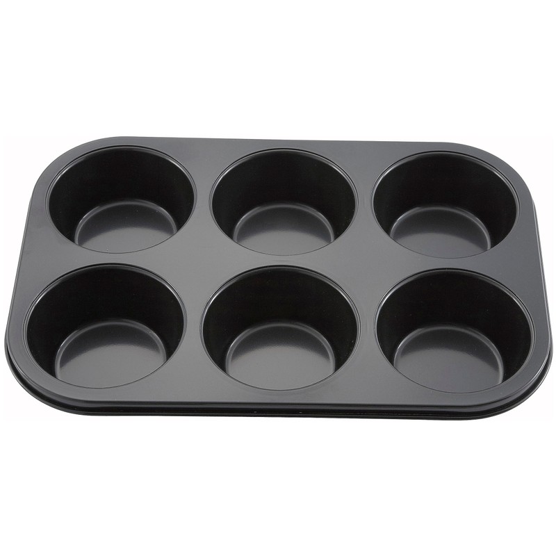 Winco AMF-6NS 6-Cup Non-Stick Muffin Pan, Tin Plated