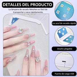 Lámpara de Uñas, Lámpara UV para Uñas de 36 W, Secador de Uñas de gel Grofesional, secado rápido, curado y pulido, 12 luces LED, Lampara para Uñas de gel y Acrilico. (Rosa)