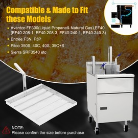 Replace frymate TK45 13.75" x 13.75" Filter for avantco and pitco Deep Fryers, 550 Micron Stainless Steel Mesh Skimmer Fryer Strainer, Increase Fryer Oil Lifespan up to 40%