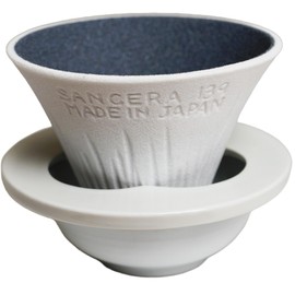 Mt. Fuji Ceramic Coffee Filter - Made in Japan - Reusable Dripper - White